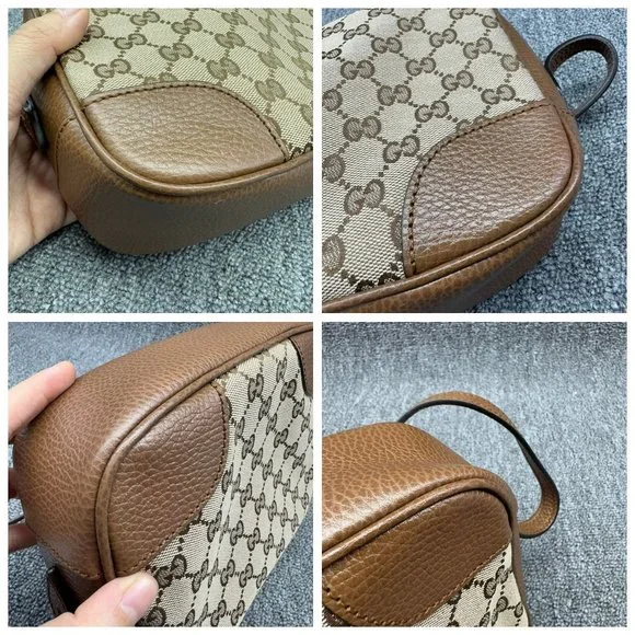 GUCCI Bree Brown Cloth Shoulder Bag 550-022625 - Picture 11 of 14